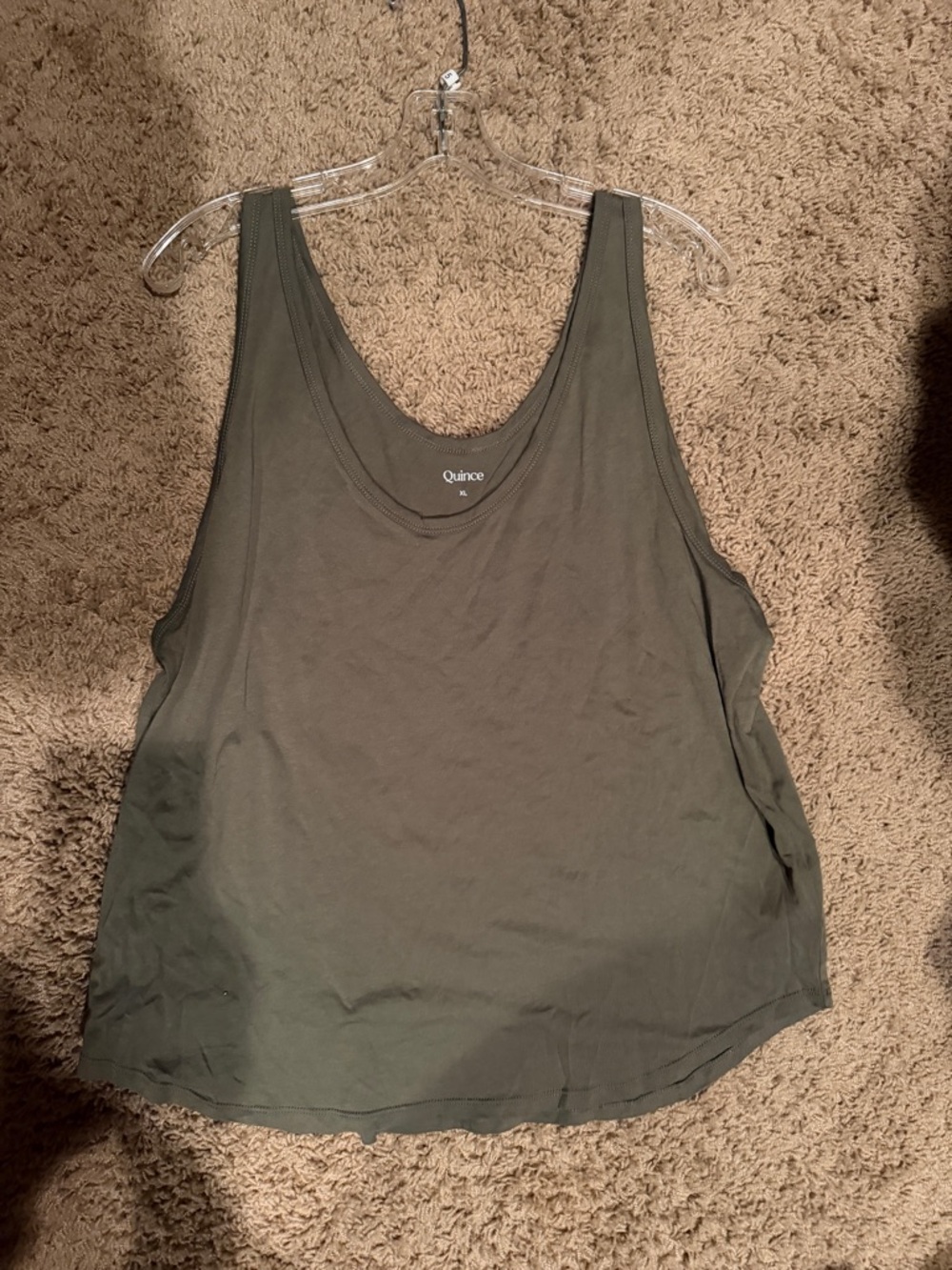Quince Olive Scoop Neck Women's Tank Top